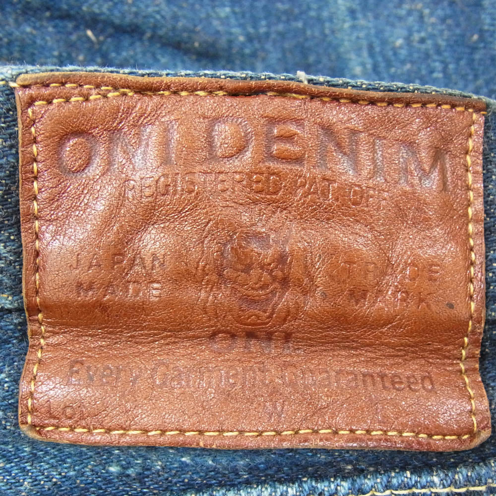 ONI DENIM 鬼デニム ONI－502ZR 20oz 502 リラックス スキニー デニム パンツ インディゴブルー系 34【中古】