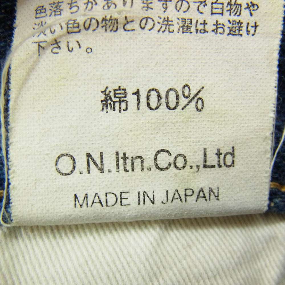 ONI DENIM 鬼デニム ONI－502ZR 20oz 502 リラックス スキニー デニム パンツ インディゴブルー系 34【中古】