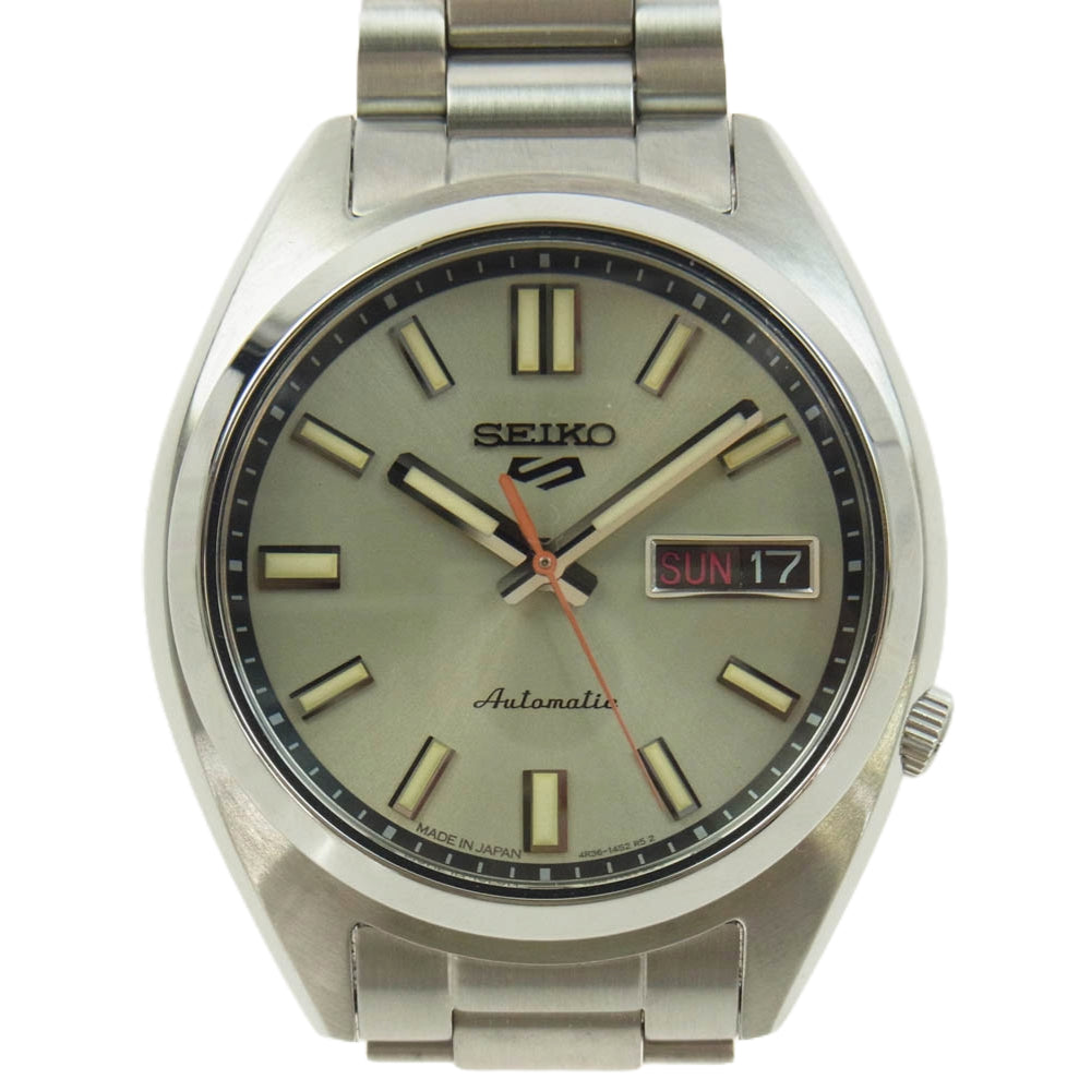 SEIKO セイコー 4R36-15M0 SNXS series アナログ ステンレススチール 自動巻き 腕時計 シルバー系【中古】