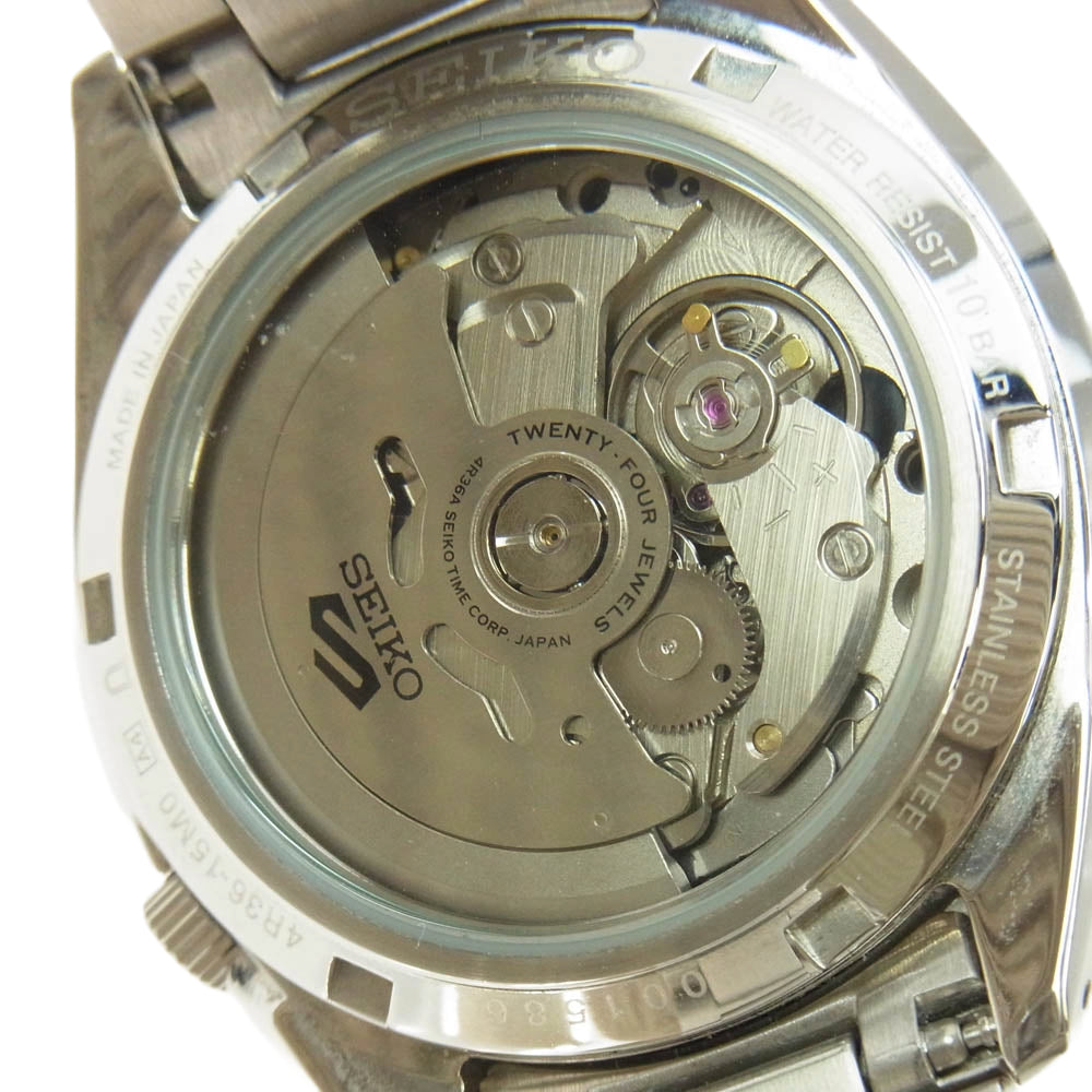SEIKO セイコー 4R36-15M0 SNXS series アナログ ステンレススチール 自動巻き 腕時計 シルバー系【中古】