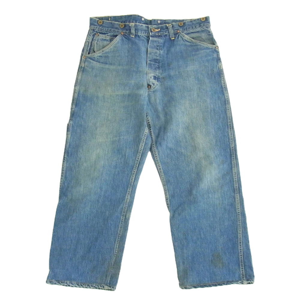 Lee リー 50s 71-W 71W サスペンダーボタン ボタンフライ ペインター パンツ ロガーパンツ インディゴブルー系【中古】