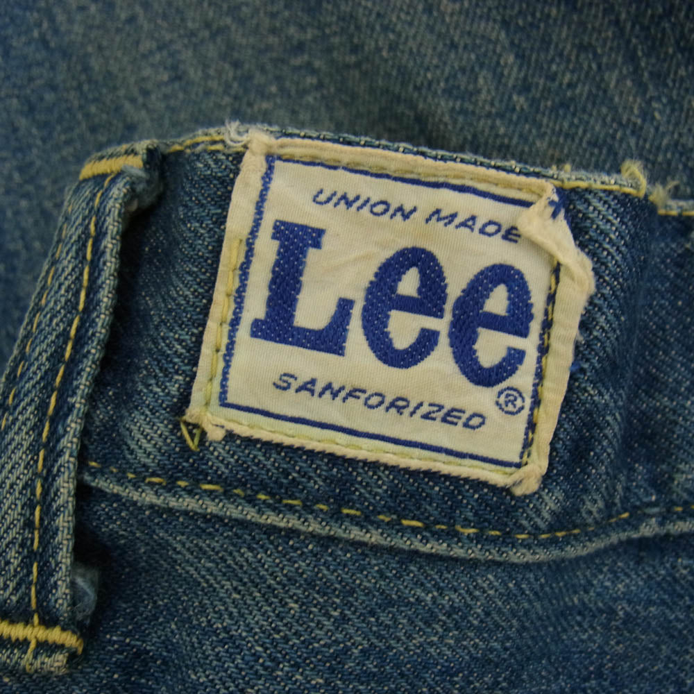 Lee リー 50s 71-W 71W サスペンダーボタン ボタンフライ ペインター パンツ ロガーパンツ インディゴブルー系【中古】