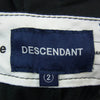 DESCENDANT ディセンダント DC-3 WIDE 2タック コットン トラウザー パンツ ブラック系 2【中古】