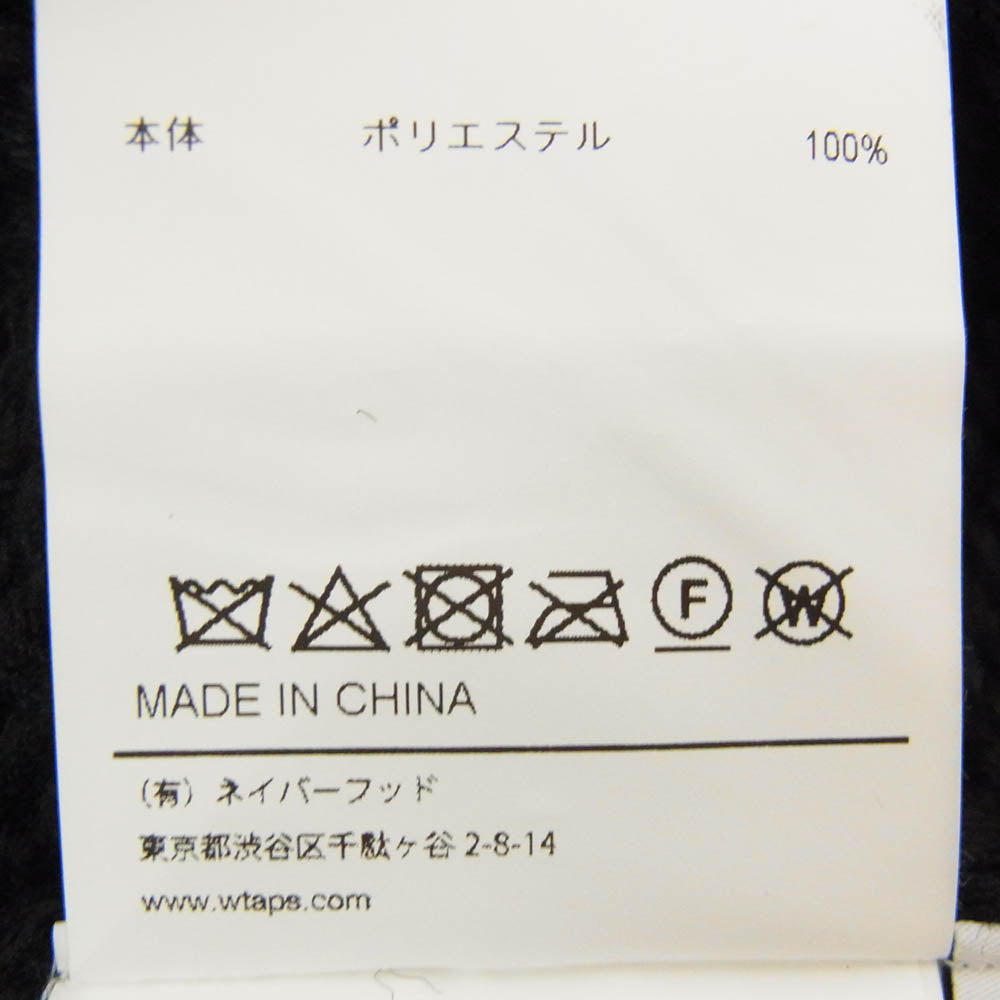 WTAPS ダブルタップス 24AW 242MADT-KNM05 INGREDIENT SWEATER POLY バックデザイン ローゲージ クルーネック ニットセーター ブラック系 2【極上美品】【中古】