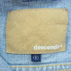 DESCENDANT ディセンダント 251WVDS-JKM01 RANCH DENIM JACKET ストーンウォッシュ加工 ランチ デニム ジャケット インディゴブルー系 1【中古】