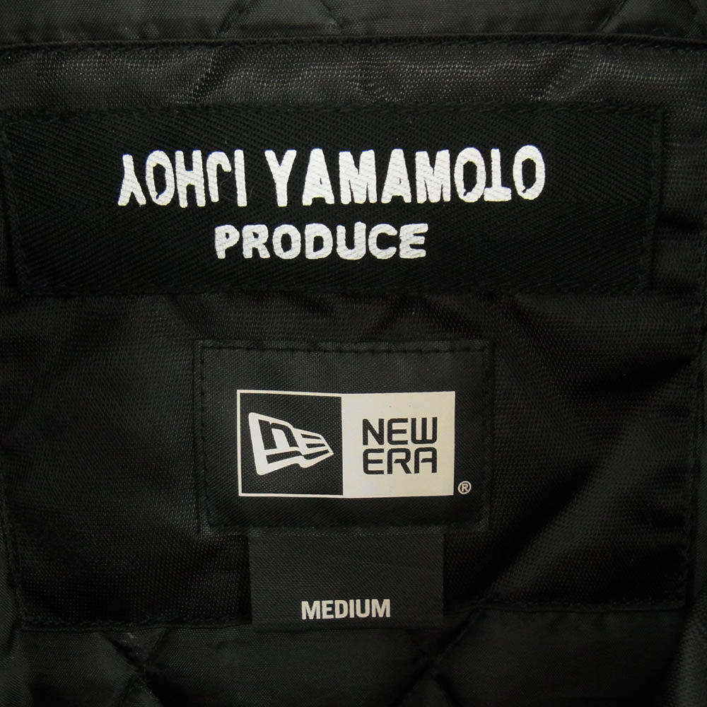 Yohji Yamamoto ヨウジヤマモト 17AW HK-Y30-601 NEW ERA Varsity Jacket ニューエラ 犬散歩バックプリント ロゴ刺繍 バーシティー ジャケット スタジャン ブラック系 M【中古】