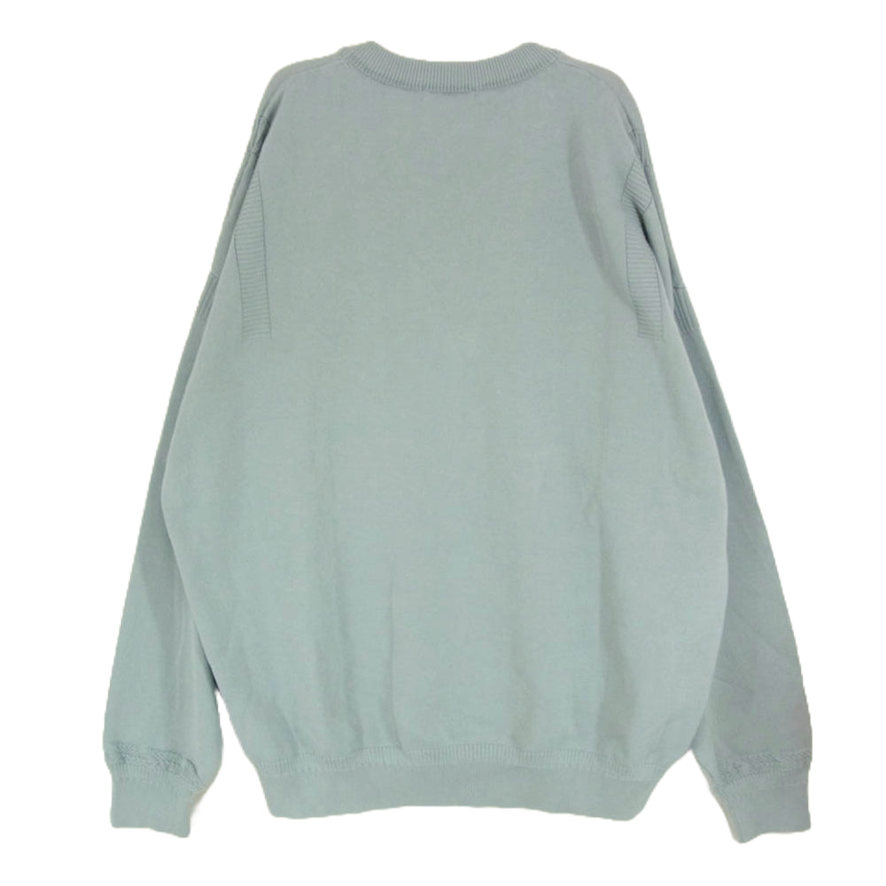 ヤシキ 22SS YSK-22SS-ATC01 VNECK KNIT Vネック ニット セーター ブルー系 2【新古品】【未使用】【中古】