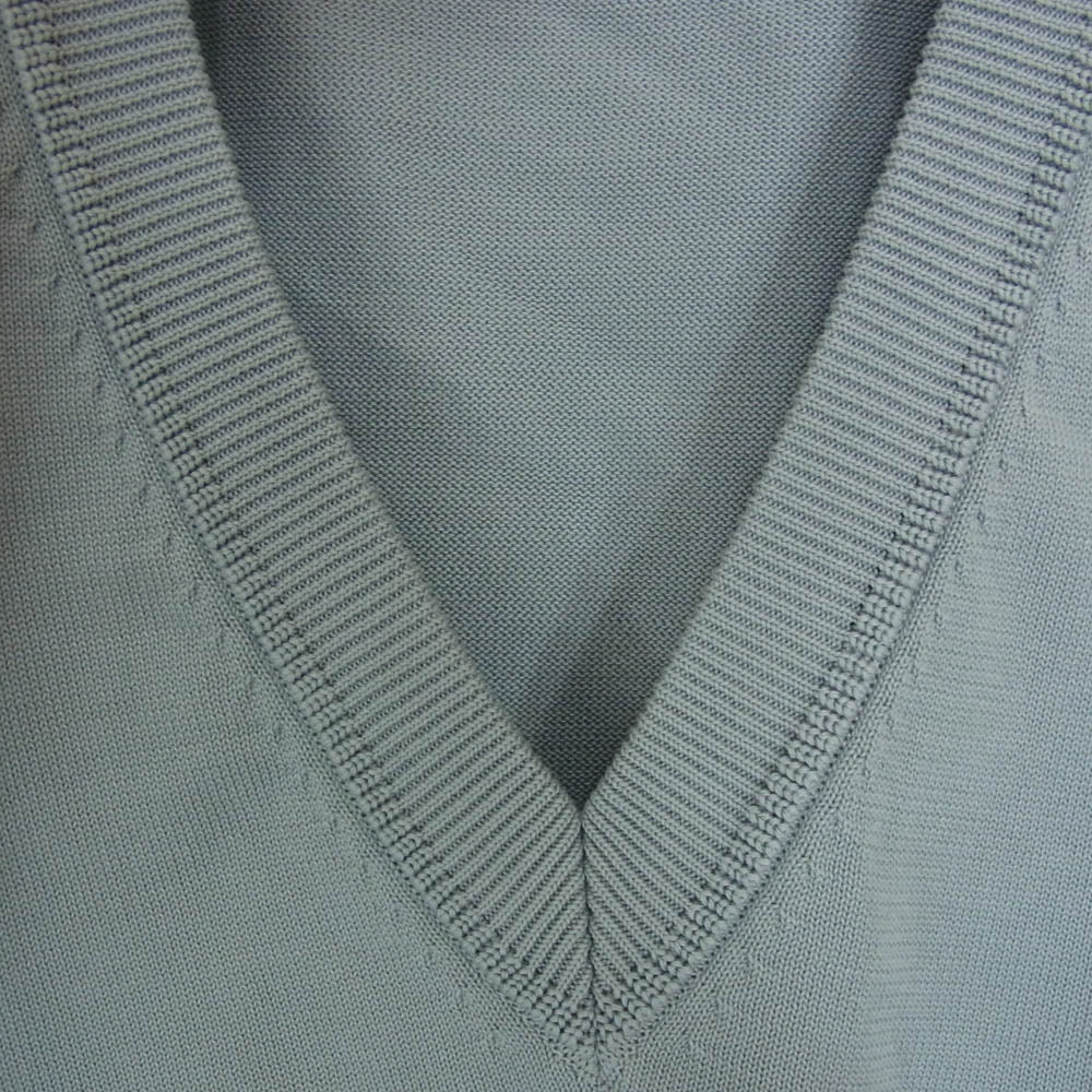 ヤシキ 22SS YSK-22SS-ATC01 VNECK KNIT Vネック ニット セーター ブルー系 2【新古品】【未使用】【中古】
