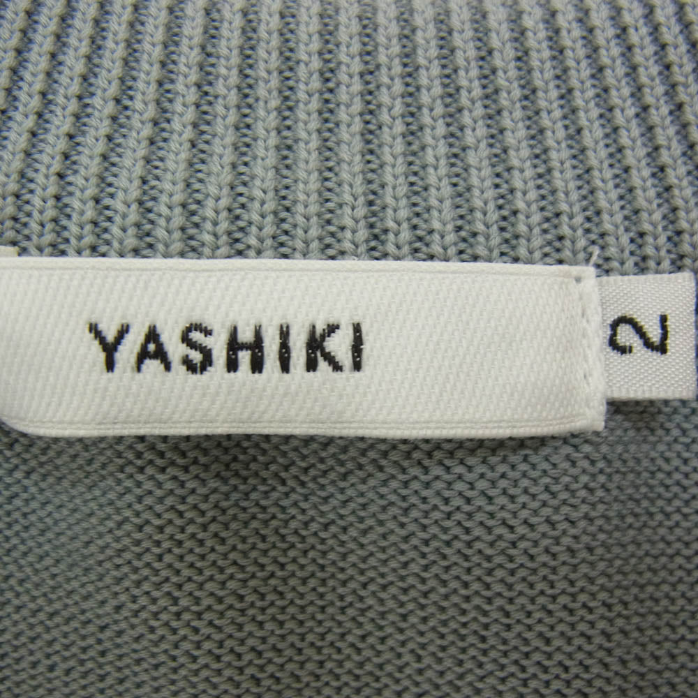 ヤシキ 22SS YSK-22SS-ATC01 VNECK KNIT Vネック ニット セーター ブルー系 2【新古品】【未使用】【中古】