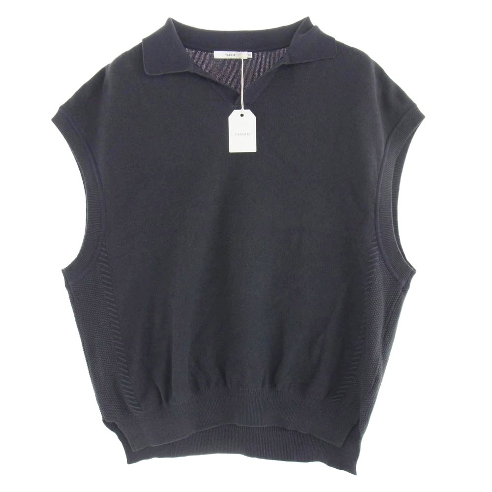 24SS YSK-24SS-KN09 Hidamari Skipper Vest 陽だまり スキッパー ベスト ニット チャコール系 2【新古品】【未使用】【中古】