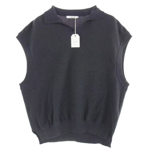 24SS YSK-24SS-KN09 Hidamari Skipper Vest 陽だまり スキッパー ベスト ニット チャコール系 2【新古品】【未使用】【中古】