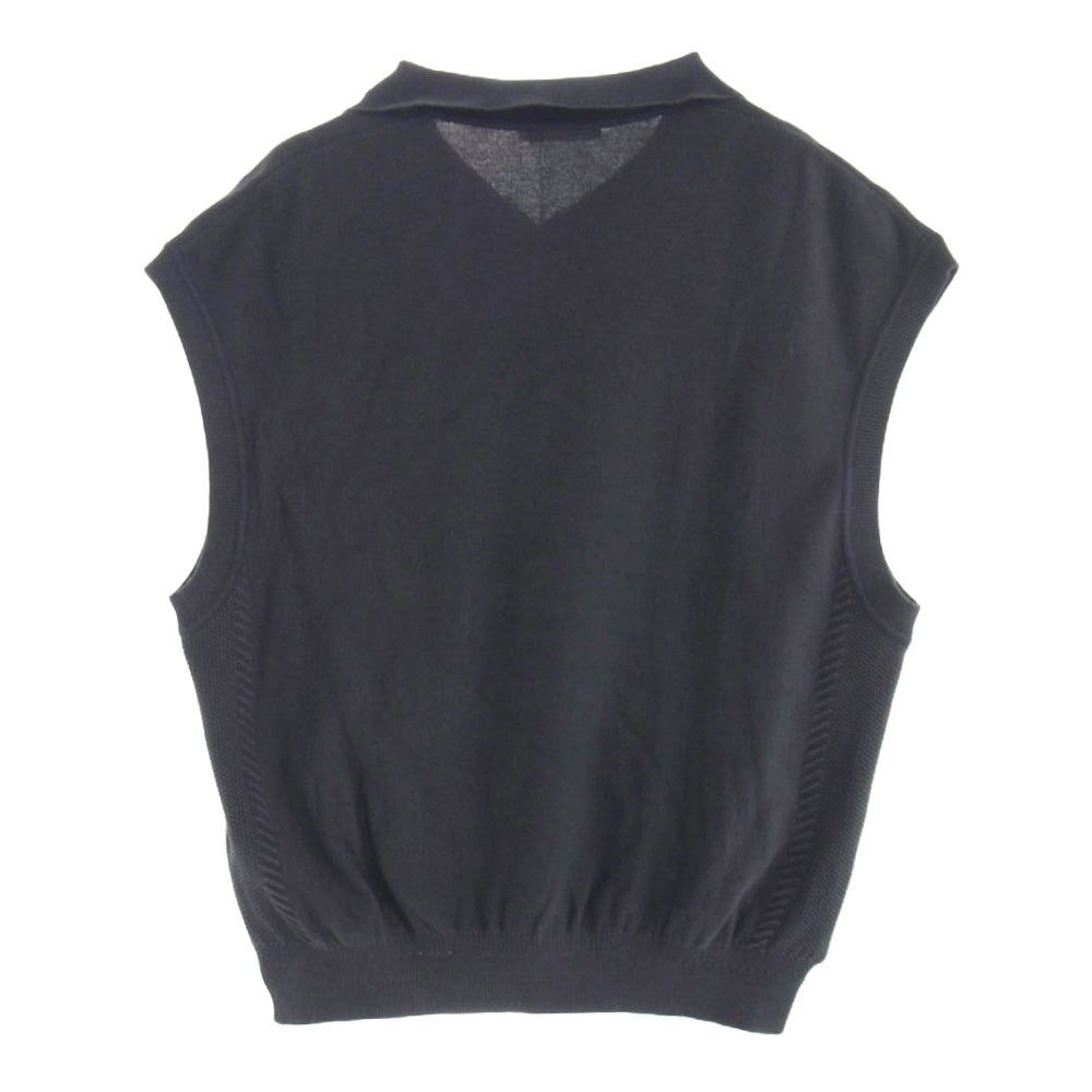 24SS YSK-24SS-KN09 Hidamari Skipper Vest 陽だまり スキッパー ベスト ニット チャコール系 2【新古品】【未使用】【中古】