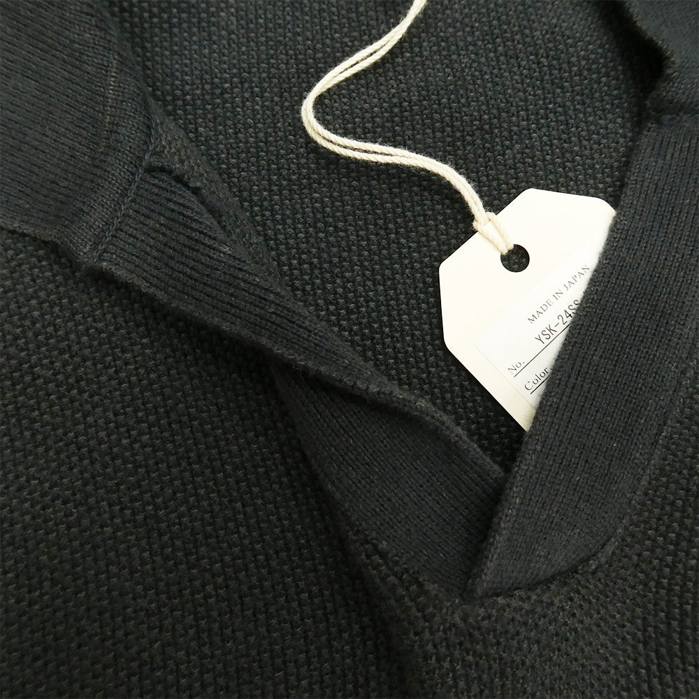 YASHIKI ヤシキ 24SS YSK-24SS-KN09 Hidamari Skipper Vest 陽だまり スキッパー ベスト ニット チャコール系 2【中古】