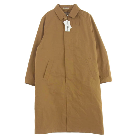 AURALEE オーラリー 21AW A21AC02SS スタイリスト私物 チンストラップ ステンカラー オーバー コート ブラウン系 5【新古品】【未使用】【中古】