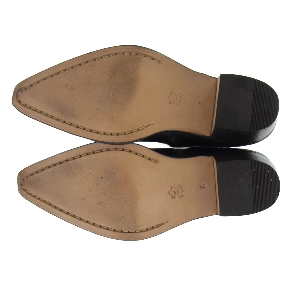 トラッカーズ 2403 T500 ウエスタンブーツカンパニー別注 インサイドジップ ウエスタンブーツ ブラック系 8【中古】