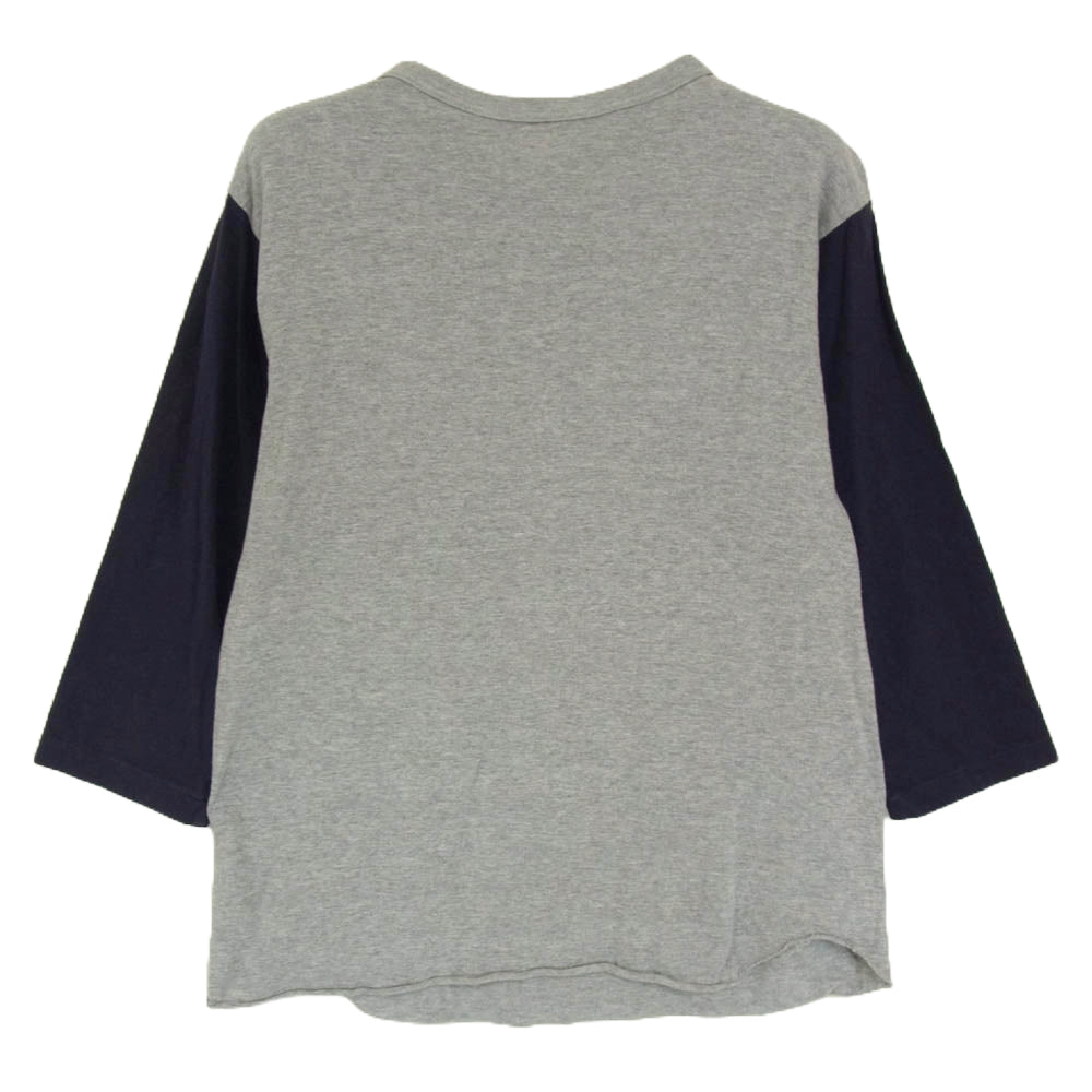 WAREHOUSE ウエアハウス EPISCOPAL フロッキー プリント 七分袖 Tシャツ グレー系 S【中古】