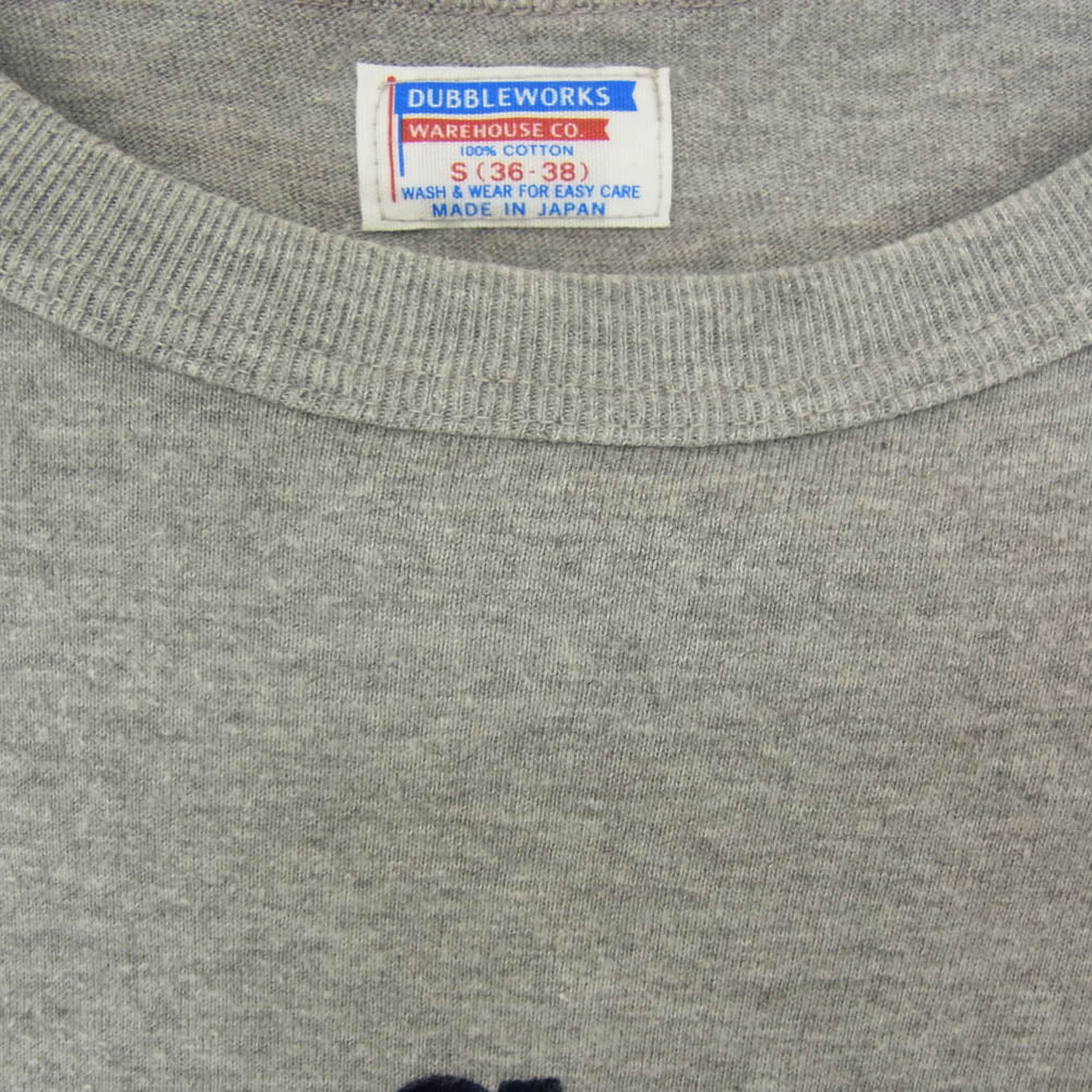 WAREHOUSE ウエアハウス EPISCOPAL フロッキー プリント 七分袖 Tシャツ グレー系 S【中古】