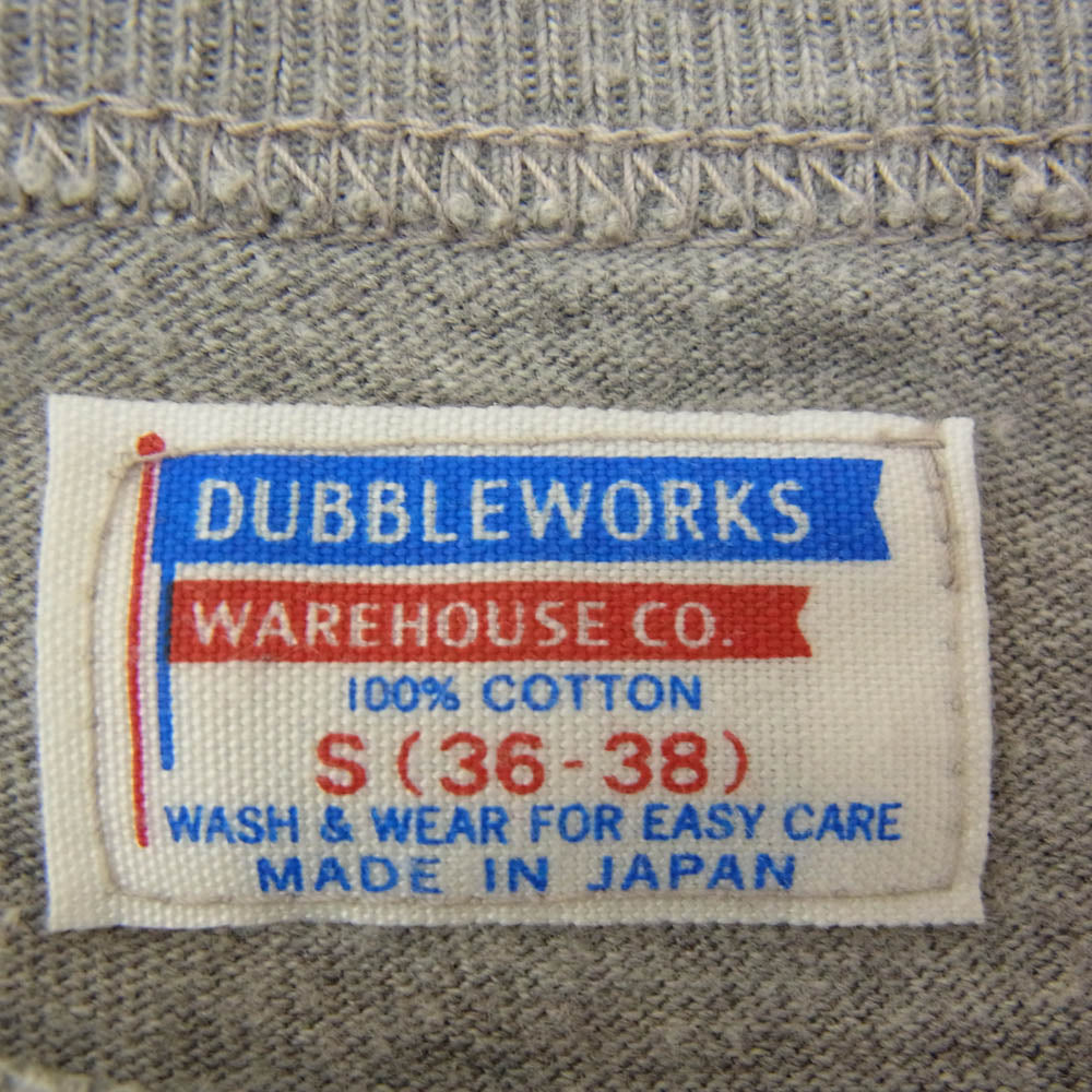 WAREHOUSE ウエアハウス EPISCOPAL フロッキー プリント 七分袖 Tシャツ グレー系 S【中古】