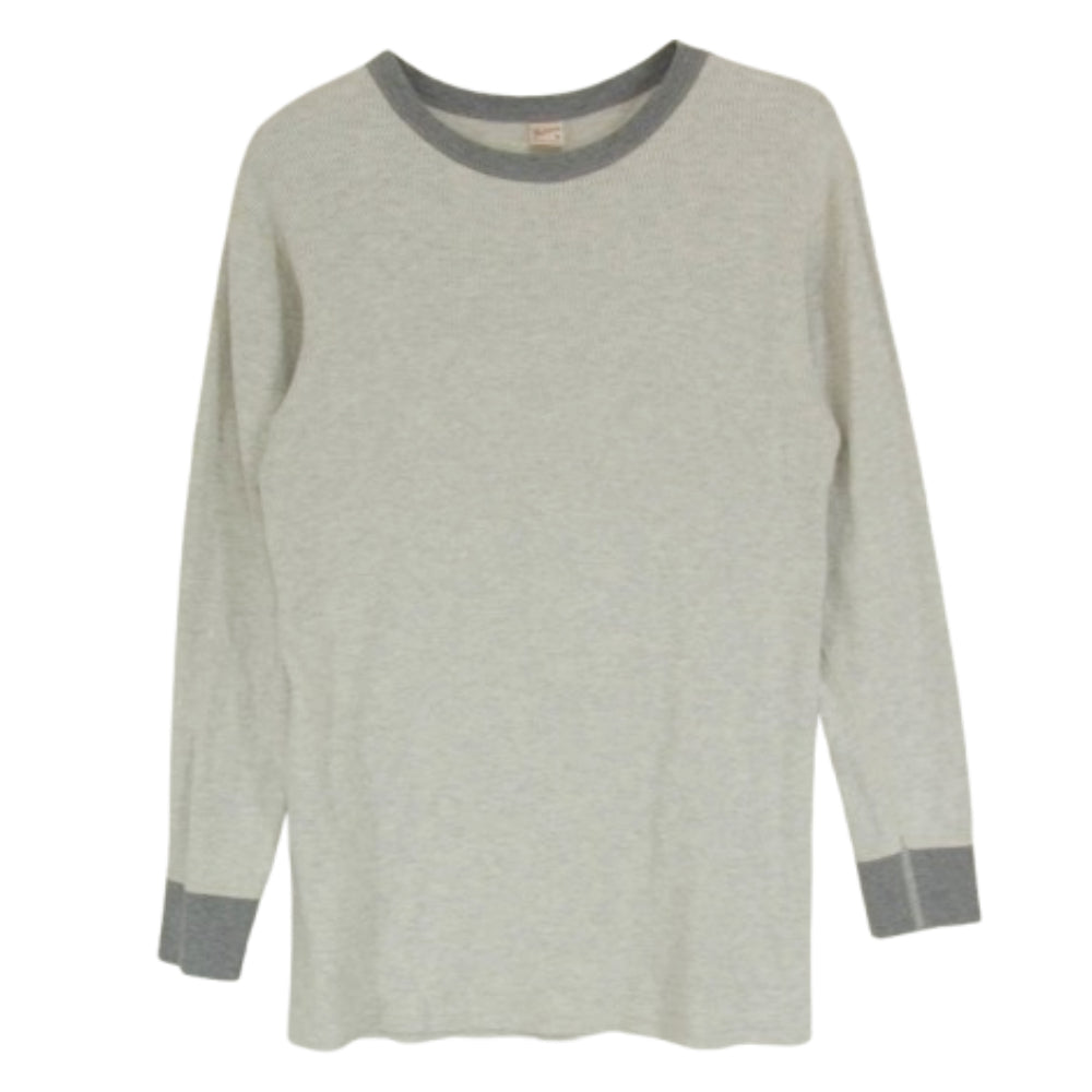 THE FLAT HEAD ザフラットヘッド ハニカム サーマル 長袖 Tシャツ 無地 40 グレー系 40【中古】