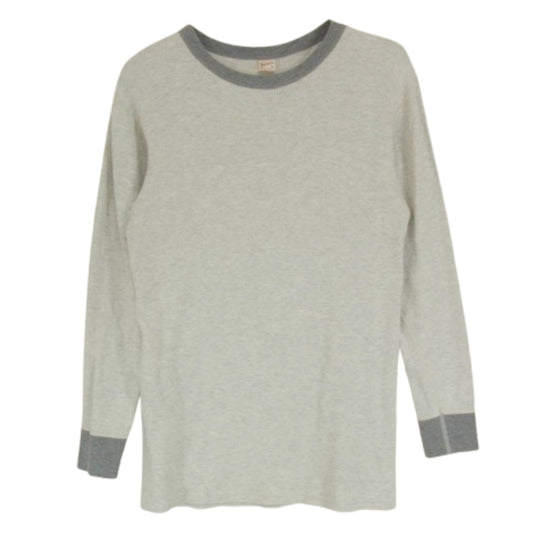 THE FLAT HEAD ザフラットヘッド ハニカム サーマル 長袖 Tシャツ 無地 40 グレー系 40【中古】