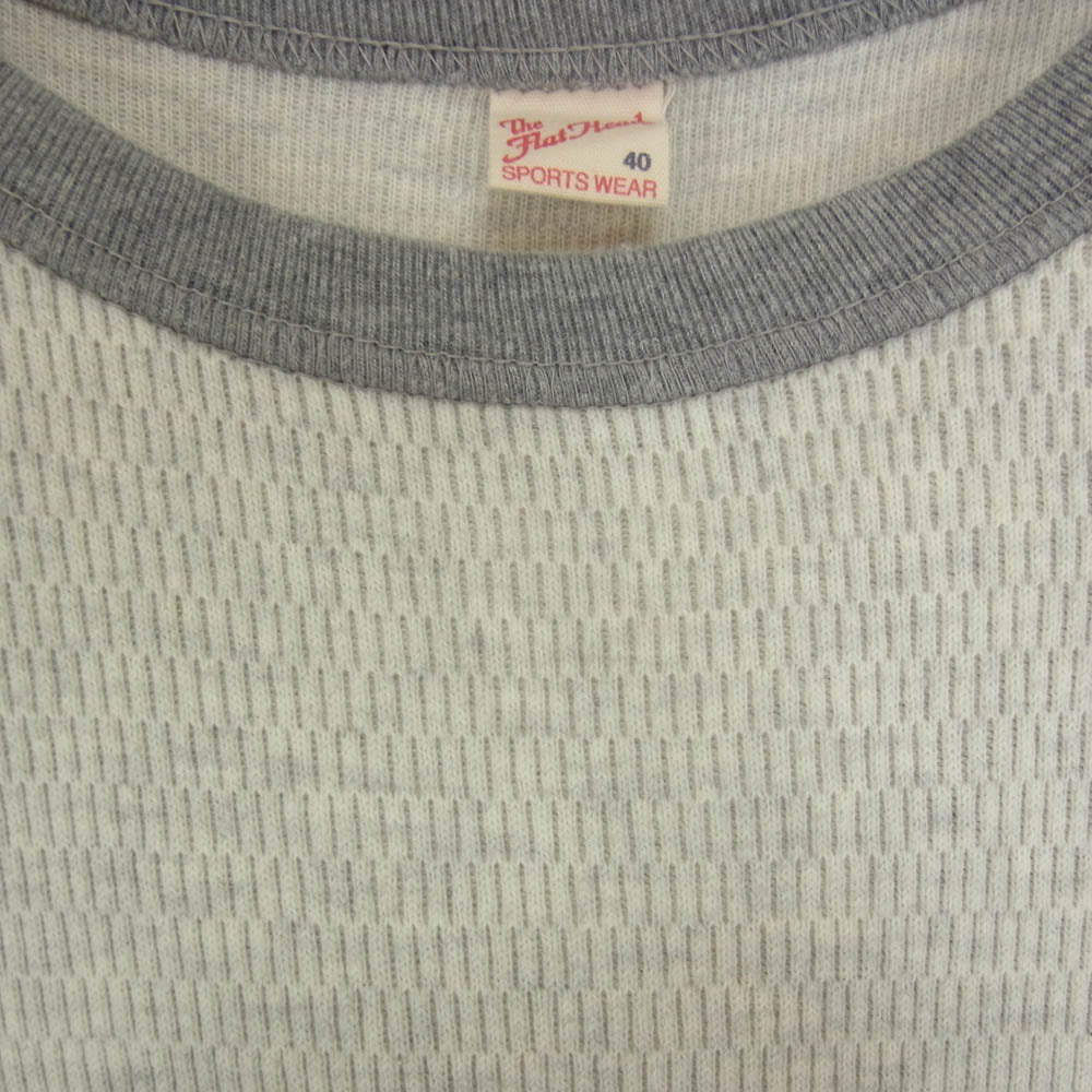 THE FLAT HEAD ザフラットヘッド ハニカム サーマル 長袖 Tシャツ 無地 40 グレー系 40【中古】