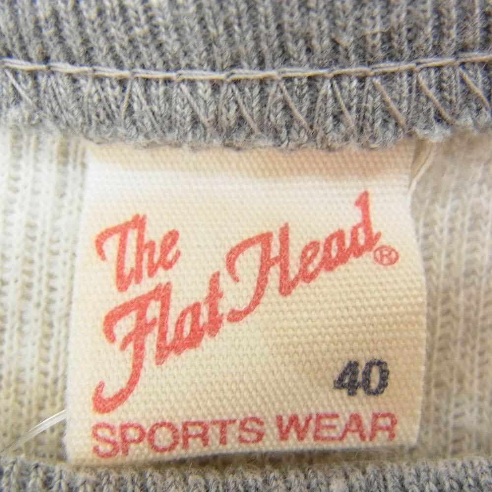 THE FLAT HEAD ザフラットヘッド ハニカム サーマル 長袖 Tシャツ 無地 40 グレー系 40【中古】