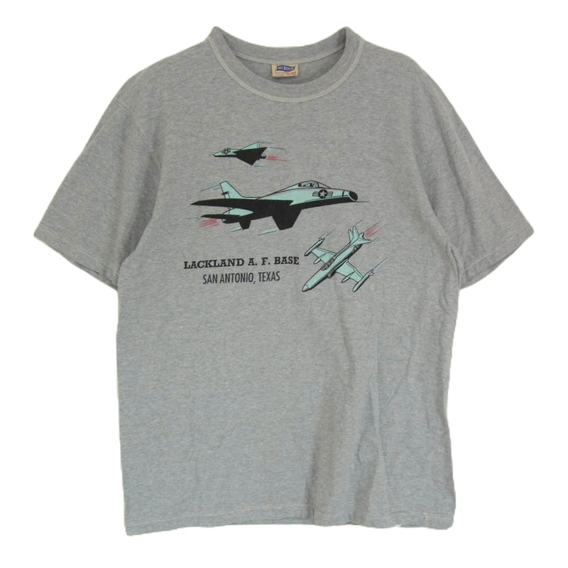 Buzz Rickson's バズリクソンズ フロント バック 両面 プリント 半袖 Tシャツ グレー系 L【中古】