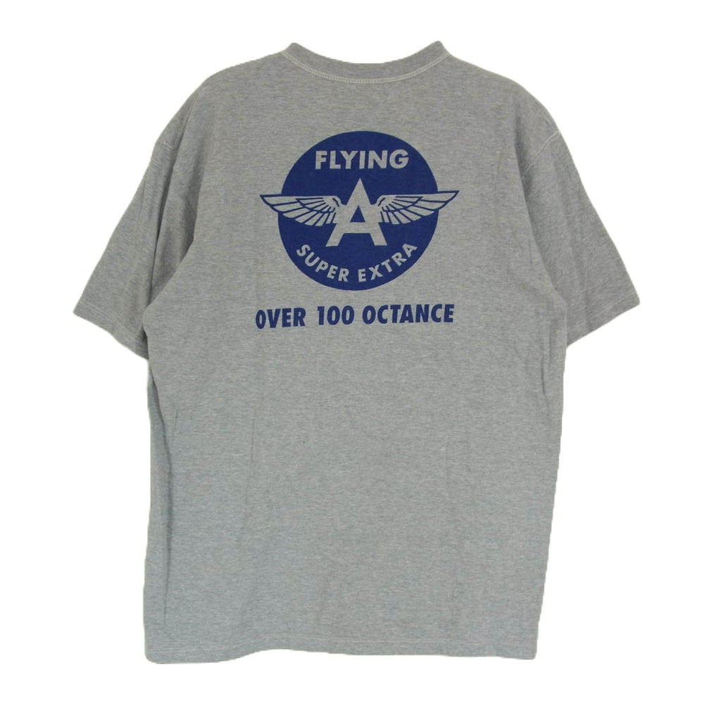 Buzz Rickson's バズリクソンズ フロント バック 両面 プリント 半袖 Tシャツ グレー系 L【中古】