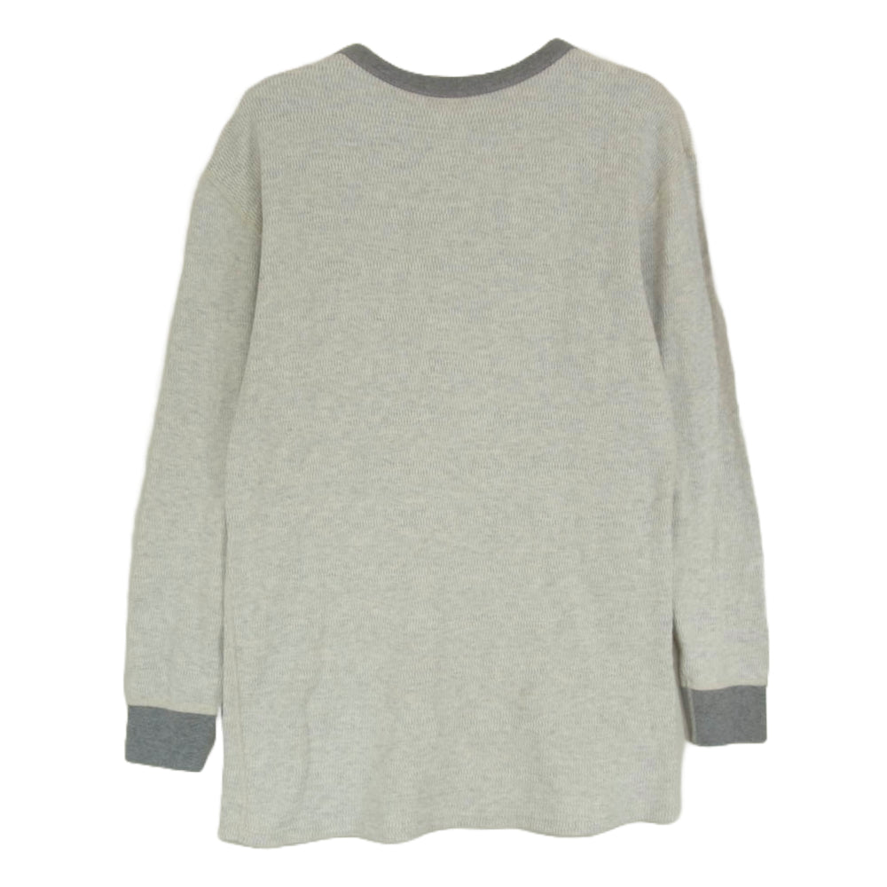 THE FLAT HEAD ザフラットヘッド ハニカム サーマル 長袖 Tシャツ 無地 グレー系 42【中古】