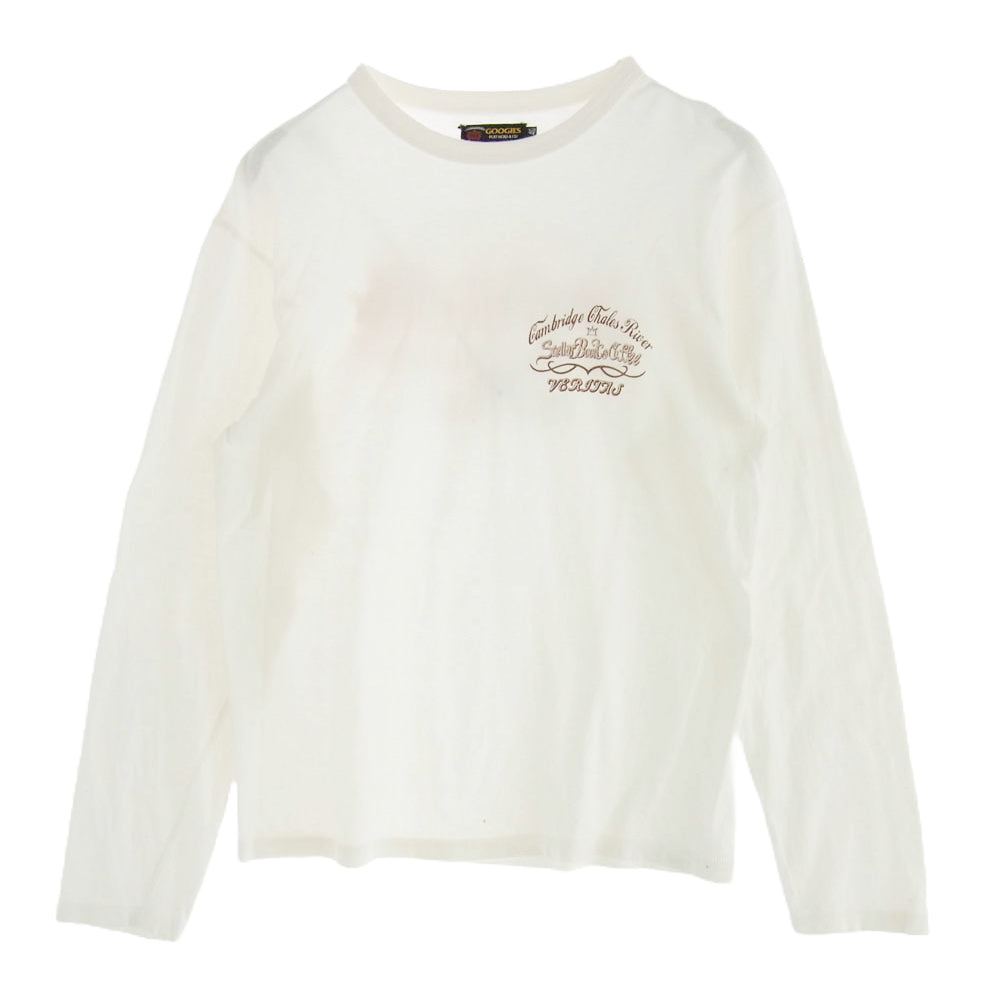 THE FLAT HEAD ザフラットヘッド 長袖 バック プリント Tシャツ ホワイト系 40【中古】
