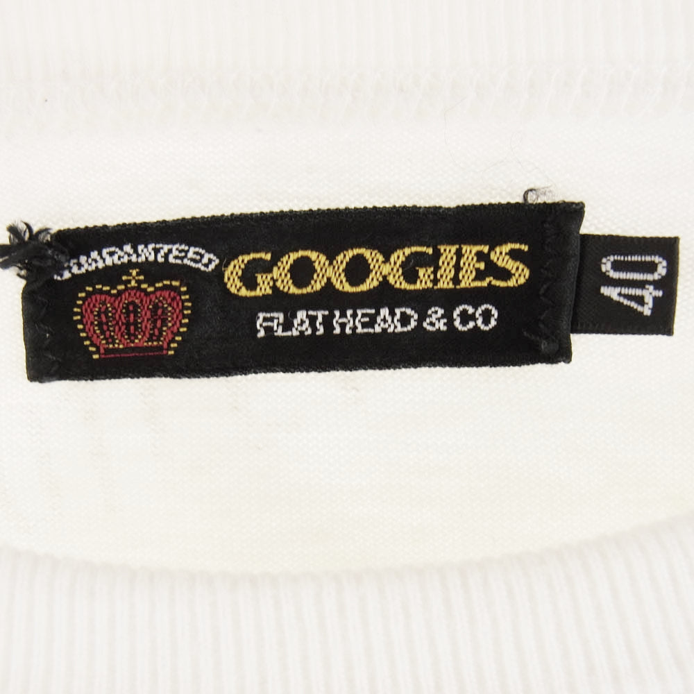 THE FLAT HEAD ザフラットヘッド 長袖 バック プリント Tシャツ ホワイト系 40【中古】