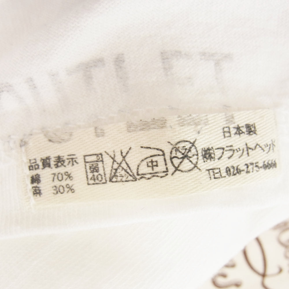 THE FLAT HEAD ザフラットヘッド 長袖 バック プリント Tシャツ ホワイト系 40【中古】