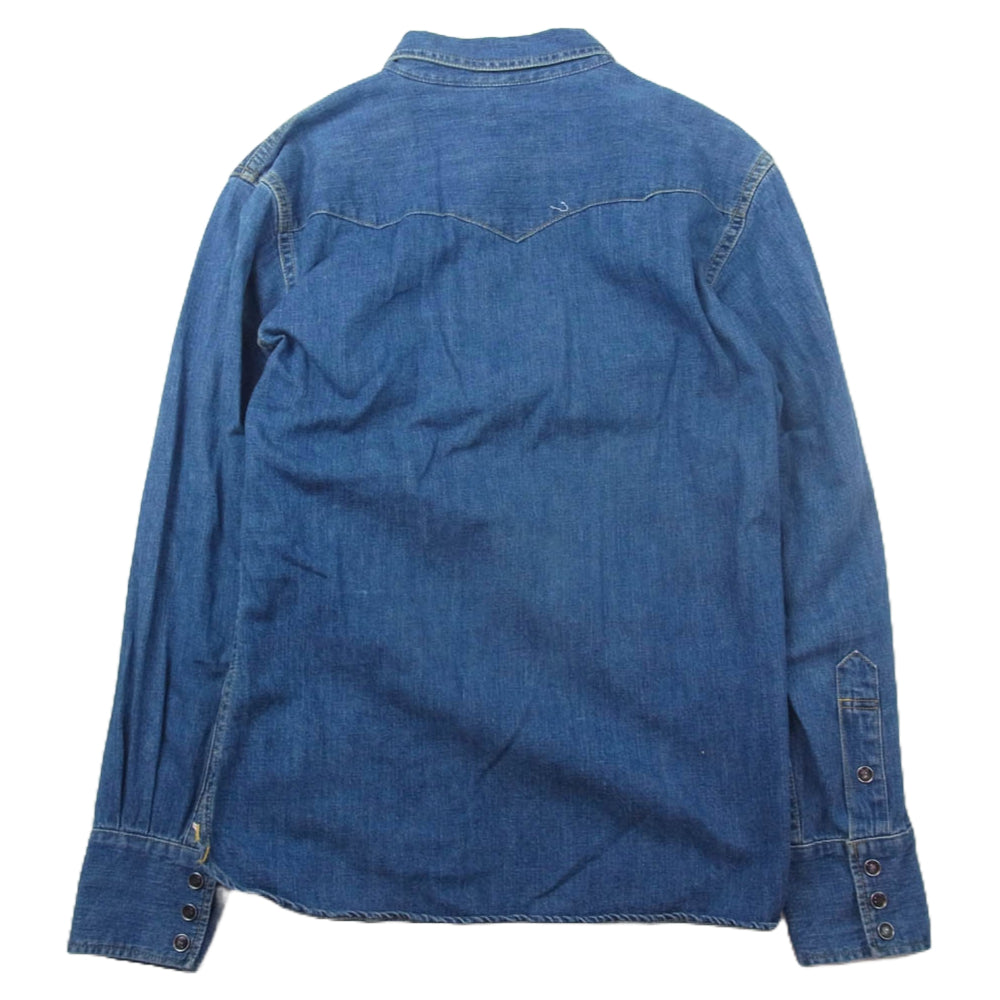 THE FLAT HEAD ザフラットヘッド 7202C DENIM WESTERN SHIRT デニム ウエスタン シャツ 長袖 シャツ インディゴブルー インディゴブルー系 38【中古】