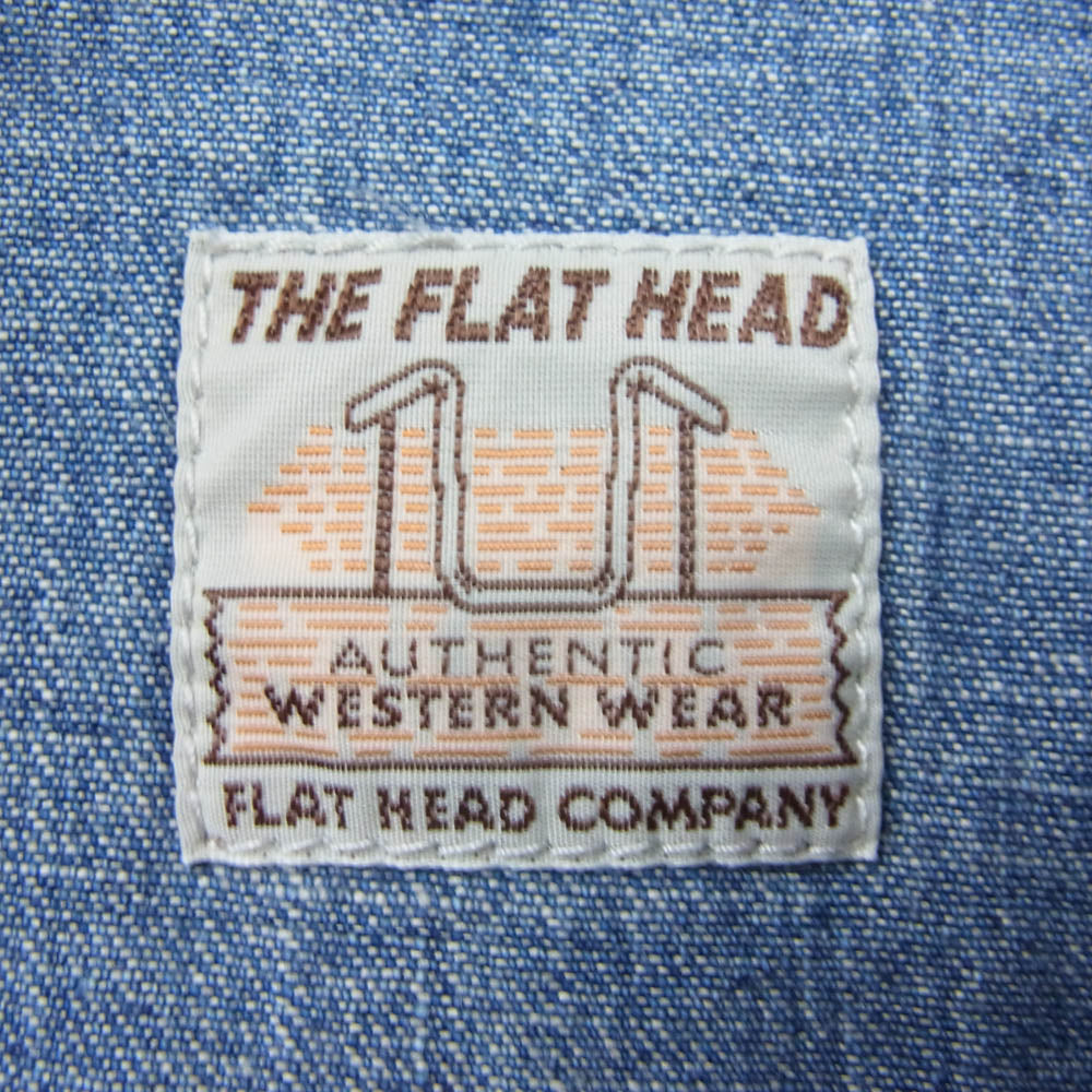 THE FLAT HEAD ザフラットヘッド 7202C DENIM WESTERN SHIRT デニム ウエスタン シャツ 長袖 シャツ インディゴブルー インディゴブルー系 38【中古】