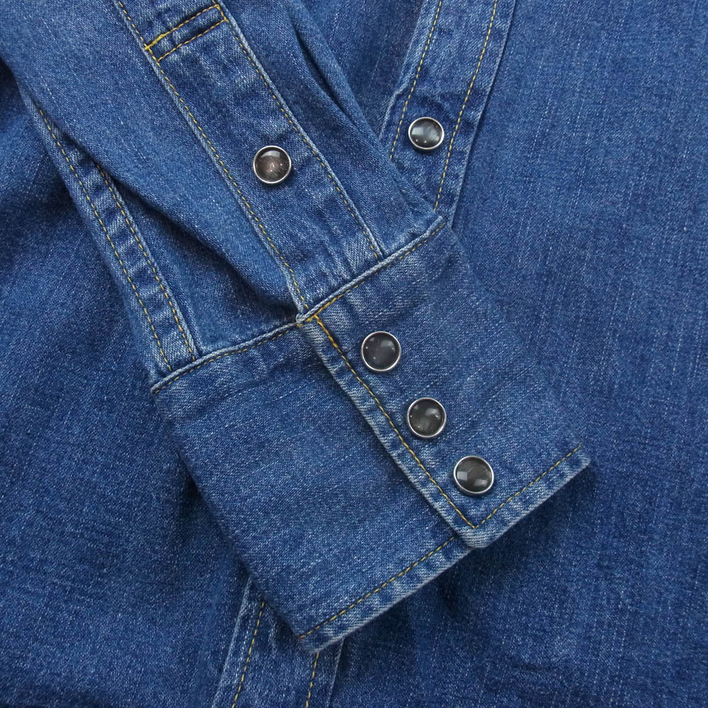 THE FLAT HEAD ザフラットヘッド 7202C DENIM WESTERN SHIRT デニム ウエスタン シャツ 長袖 シャツ インディゴブルー インディゴブルー系 38【中古】