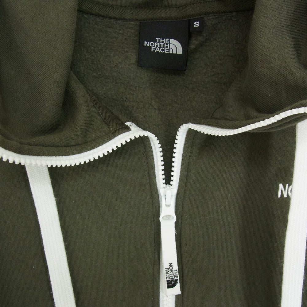 THE NORTH FACE ノースフェイス NT12340 REARVIEW FULL ZIP HOODIE リアビューフル フル ジップ フーディ カーキ系 S【中古】