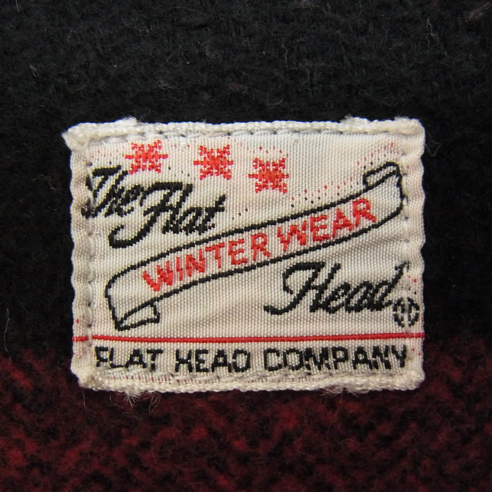 THE FLAT HEAD ザフラットヘッド バッファロー チェック 長袖 ヘビー ネル ワーク シャツ レッド系 38【中古】