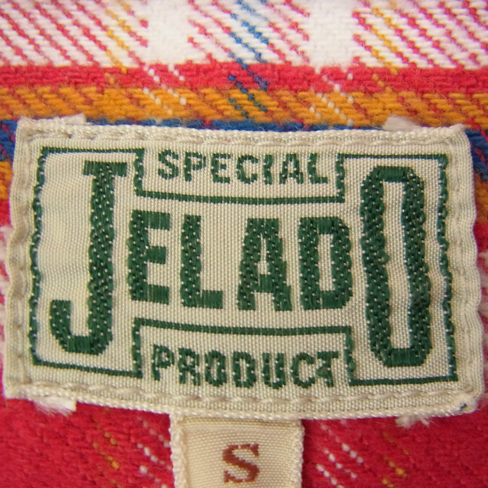 JELADO ジェラード チェック 長袖 ヘビー ネル ワーク シャツ レッド系 S【中古】