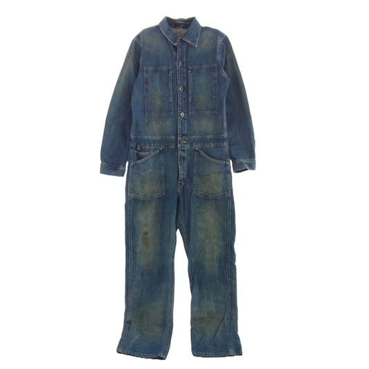 Johnbull ジョンブル 71-0480 Denim デニム ツナギ インディゴブルー系 M【中古】