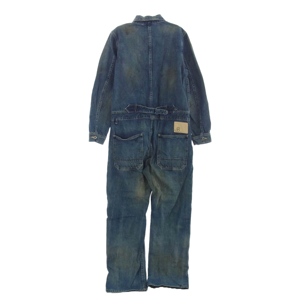 Johnbull ジョンブル 71-0480 Denim デニム ツナギ インディゴブルー系 M【中古】