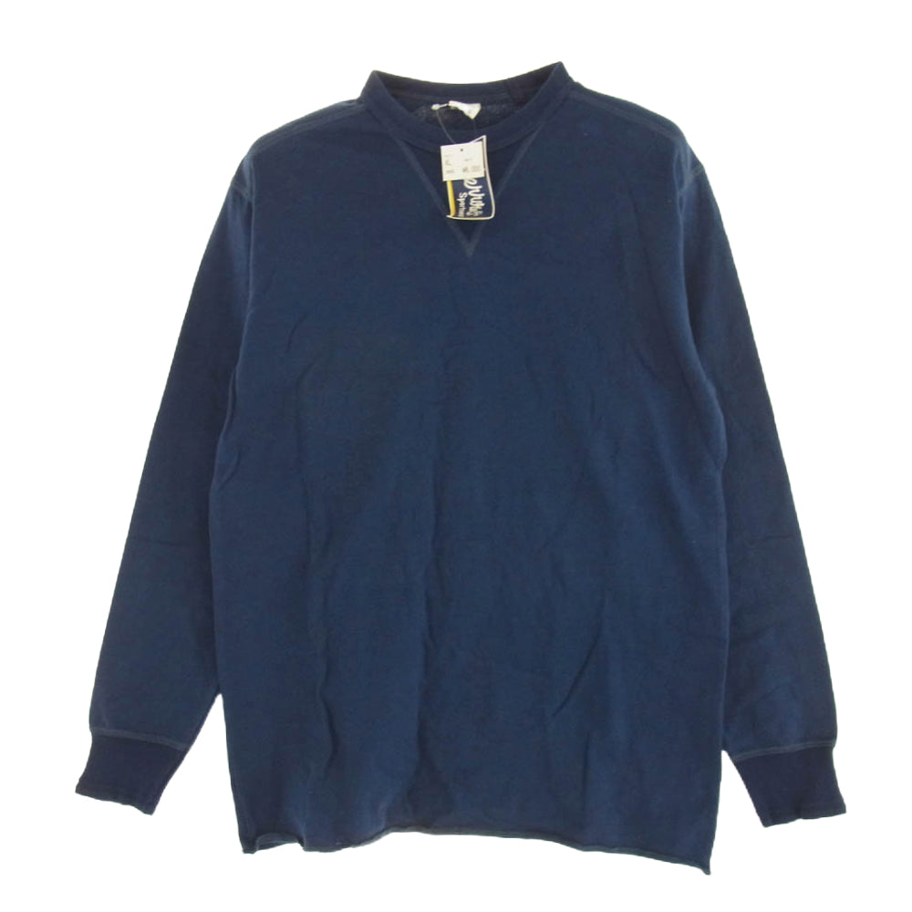 Pherrow's フェローズ 前Vガゼット ロングスリーブ カットソー 長袖 ネイビー系 XL【中古】