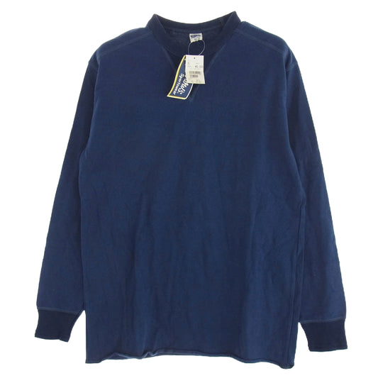 Pherrow's フェローズ 前Vガゼット ロングスリーブ カットソー 長袖 ネイビー系 XL【中古】