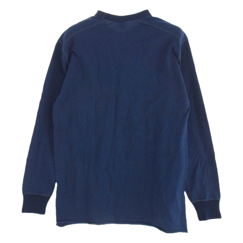Pherrow's フェローズ 前Vガゼット ロングスリーブ カットソー 長袖 ネイビー系 XL【中古】