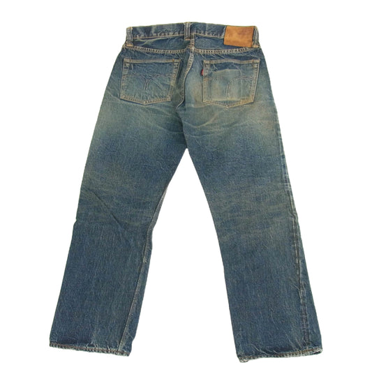 WAREHOUSE ウエアハウス DUBBLE WORKS ダブルワークス セルビッジ デニムパンツ ボタンフライ インディゴブルー系 34【中古】