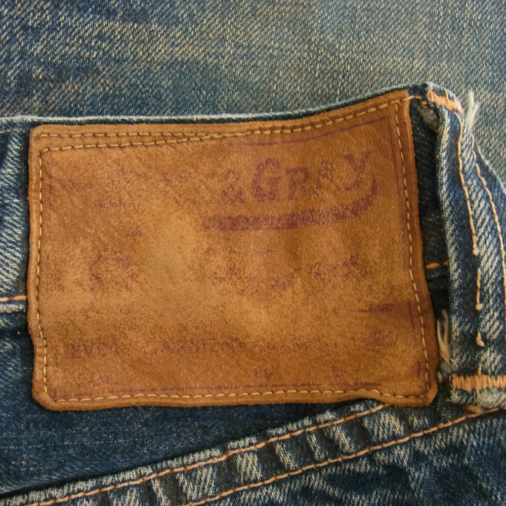 WAREHOUSE ウエアハウス DUBBLE WORKS ダブルワークス セルビッジ デニムパンツ ボタンフライ インディゴブルー系 34【中古】
