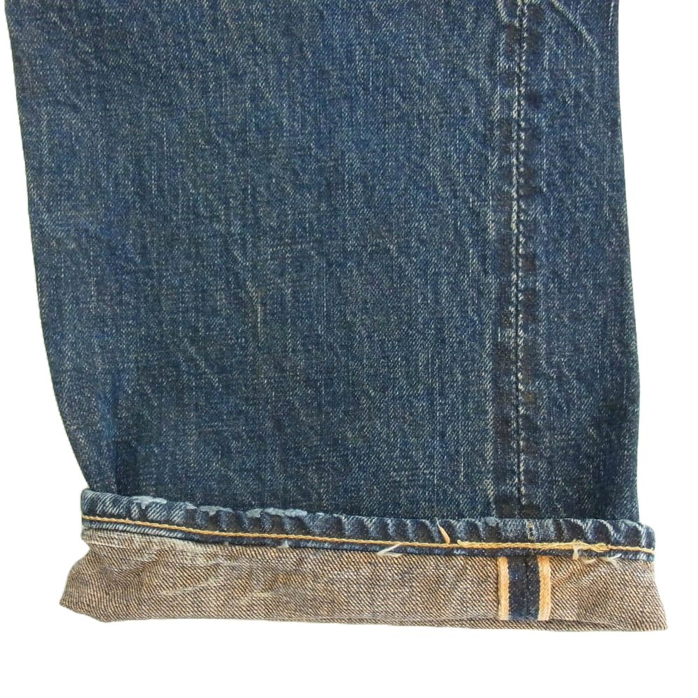 WAREHOUSE ウエアハウス DUBBLE WORKS ダブルワークス セルビッジ デニムパンツ ボタンフライ インディゴブルー系 34【中古】