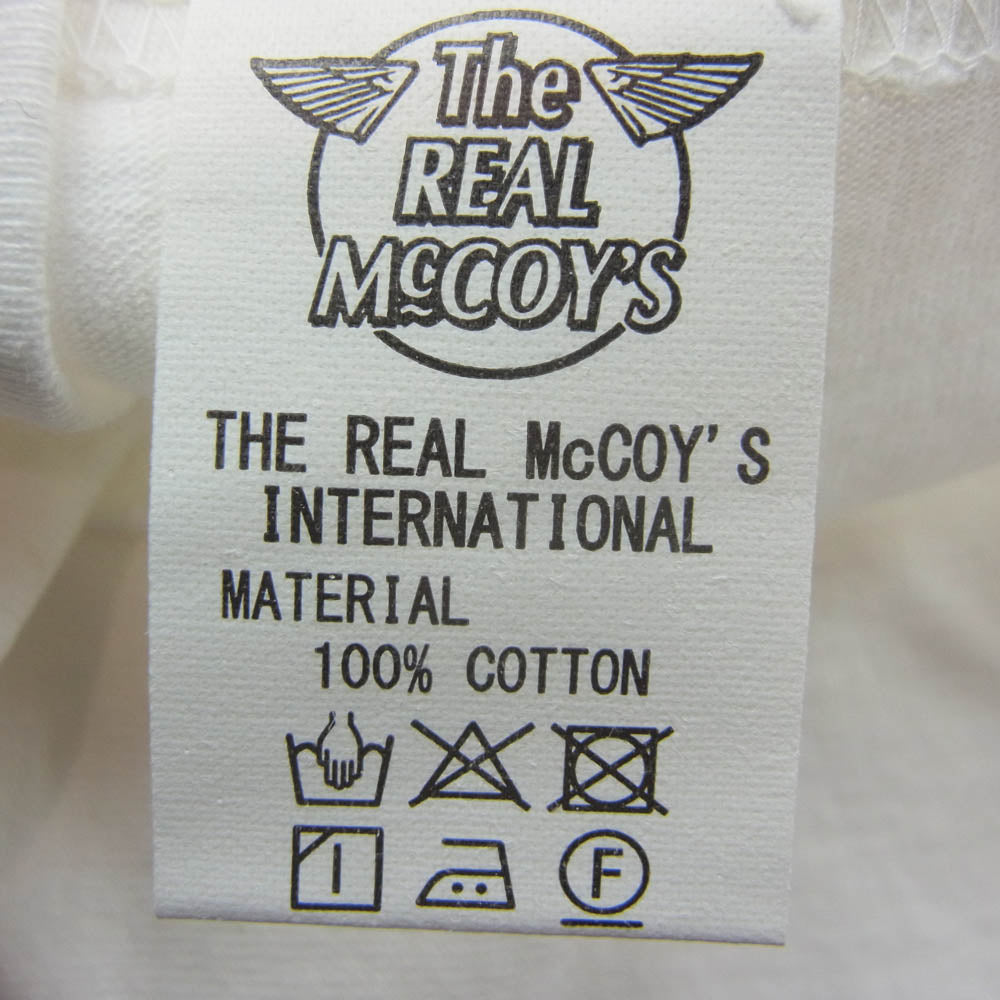 The REAL McCOY'S ザリアルマッコイズ MC19022 LIFE IS GOOD MILITARY TEE ミリタリー Ｔシャツ 半袖カットソー ホワイト系 38【中古】
