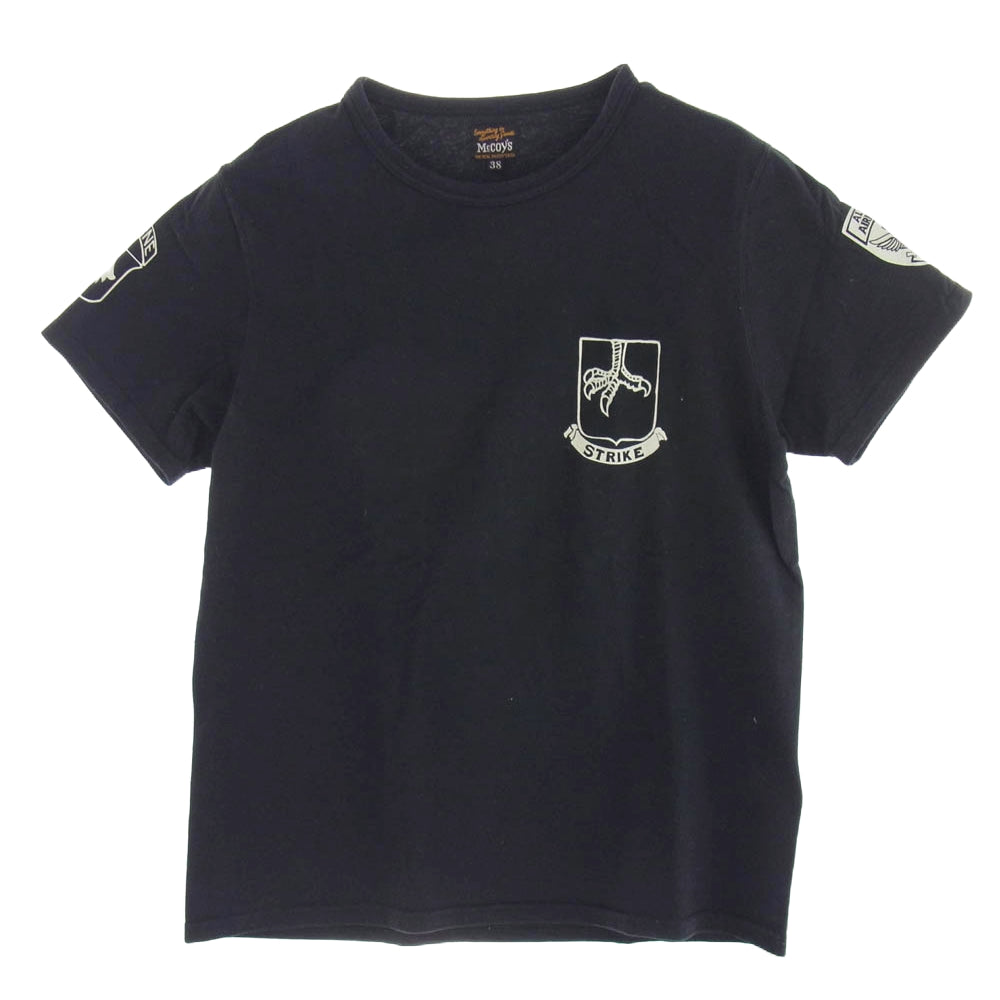 The REAL McCOY'S ザリアルマッコイズ MC18011 GEORGIA MILITARY TEE ミリタリー Ｔシャツ 半袖カットソー ブラック系 38【中古】
