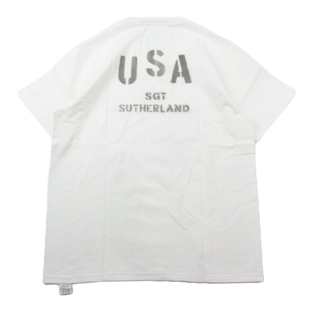 The REAL McCOY'S ザリアルマッコイズ MC20013 U.S. ARMY PARACHUTE TEAM MILITARY TEE ミリタリー Ｔシャツ 半袖カットソー ホワイト系 M【中古】