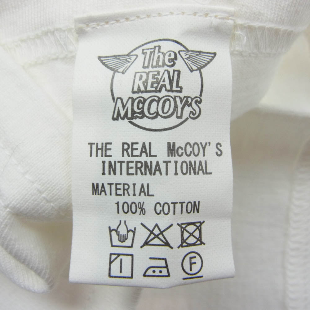 The REAL McCOY'S ザリアルマッコイズ MC20013 U.S. ARMY PARACHUTE TEAM MILITARY TEE ミリタリー Ｔシャツ 半袖カットソー ホワイト系 M【中古】
